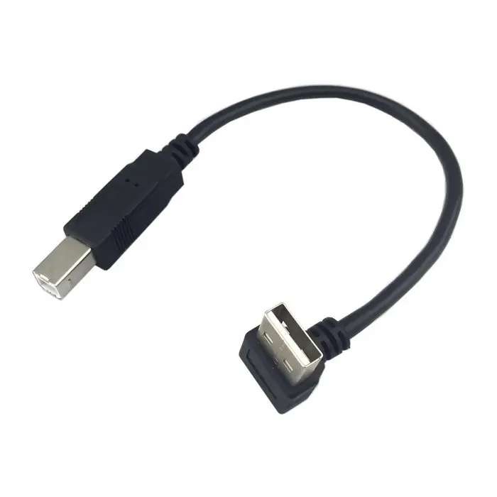 

20cm Up Angled 90 degree USB 2.0 Male to B type Male Cable for Printer scanner Hard Disk