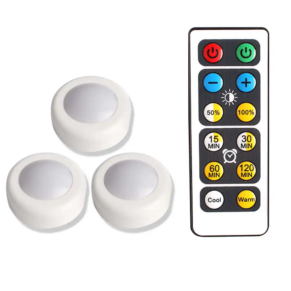 3 Lamp 1 Controller Беспроводной Диммируемый светодиодный светильник сенсорный датчик под шкаф светильник светодиодный светильник шкаф/шкаф светильник s Кухня ночник с пультом дистанционного управления - Цвет: 3 Lamp 1 Controller