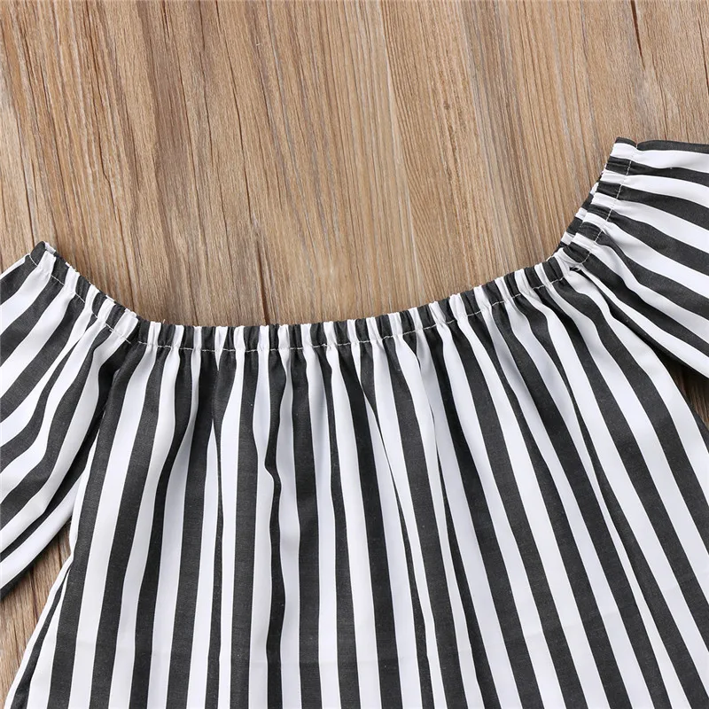 Лидер продаж одинаковые комплекты для семьи белая блузка в полоску футболка с