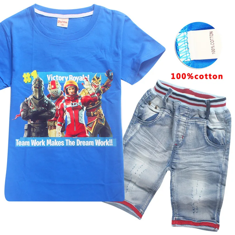 Children T-Shirt Fashion Fortnite Children's Clothing T-shirt Pattern Roupas Infantis Menino Set | Детская одежда и обувь