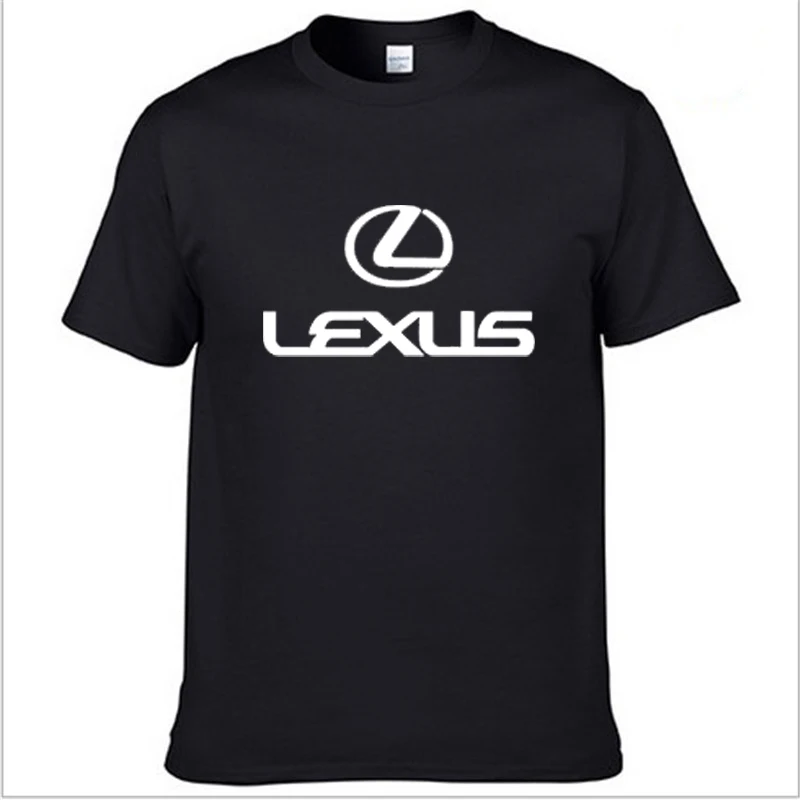 

Mens Short Sleeve Lexus Car Logo T-shirt Summer casual male solid colour Cotton T shirts Fashion Hip Hop Harajuku Men Clothes