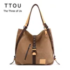 Холщовая сумка-мессенджер TTOU, винтажная Женская сумочка известного бренда, ретро винтажная сумка-мессенджер, сумки на плечо для девушек