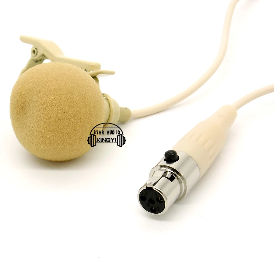 Мини коннектор XLR 4 Pin TA4F петличный микрофон с зажимом для галстука на лацкане Shure