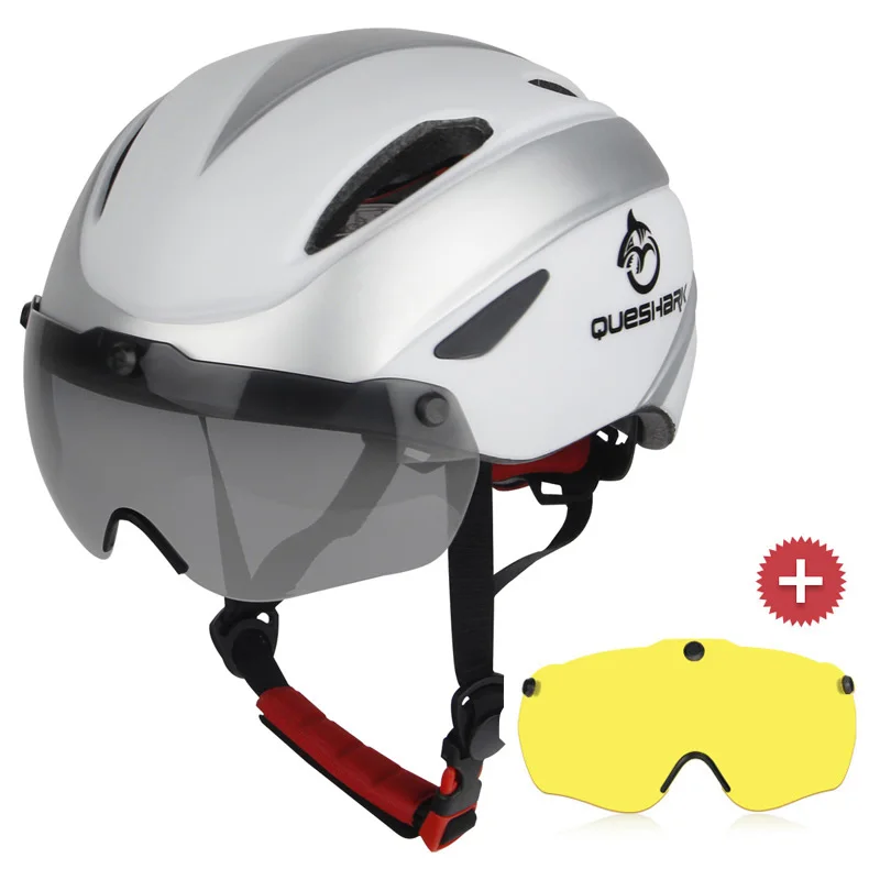 WL QUESHARK велосипедный шлем с Aero Goggles EPS велосипедные шлемы горная дорога велосипедные шлемы с ветрозащитными большими солнцезащитными очками - Цвет: WL