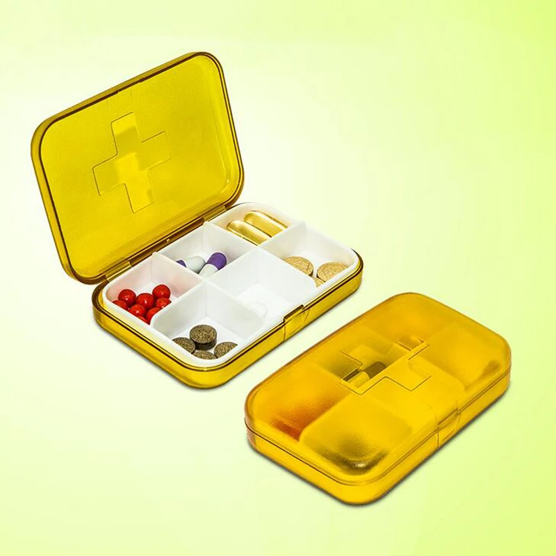 Для путешествий для домашнего использования 6 сеток модные мини футляры таблеток