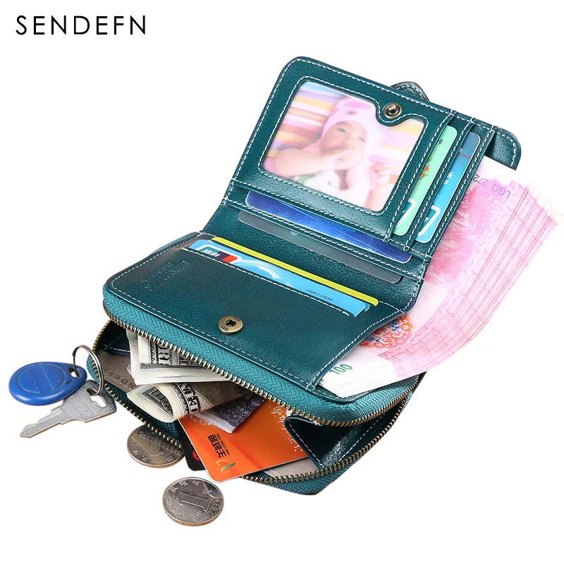 Новое поступление короткий кошелек SENDEFN из спилка женский маленький женская