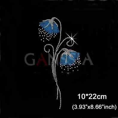 

8pcs/lot Elegant flower hot fix rhinestone Heat transfer design rhinestone motif Embellishment for garment(ss-4157)