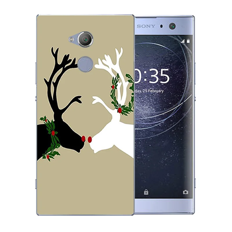 Ультра прозрачные силиконовые чехлы 6 0 для Sony Xperia XA2 с веселым рождественским