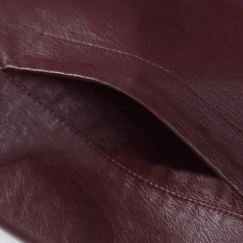 Мужская куртка AIRGRACIAS однотонная облегающая из искусственной кожи с воротником