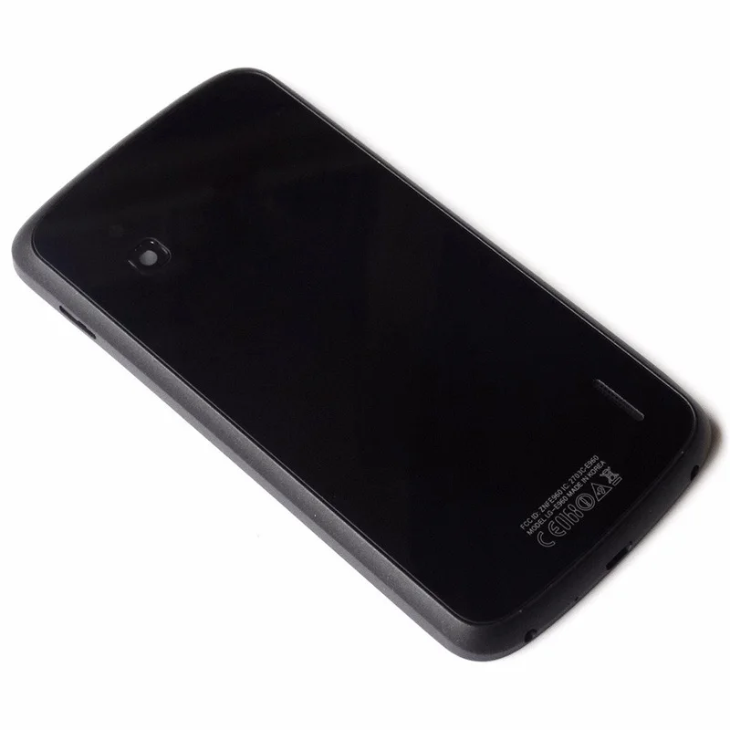 Крышка батареи для LG Google Nexus 4 E960 Крышка батарейного отсека задняя стеклянная крышка корпуса+ NFC запасные части черный белый стеклянный материал