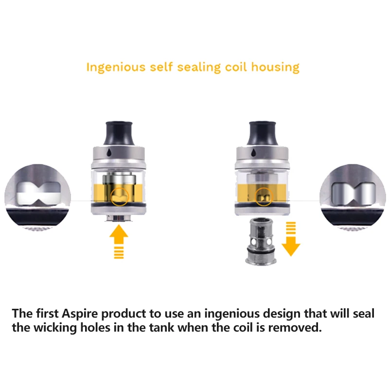Оригинальный Aspire Tigon Танк 3 5 мл ёмкость fit 1 2 и 0.4ohm катушки MTL/DTL тип электронные