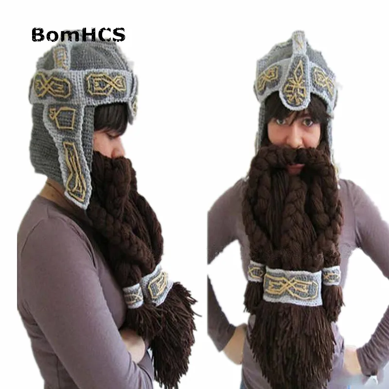 BomHCS Funny Beanie 100% Handmade Knit Hat Novetly Halloween Party Birthday Christmas Gift