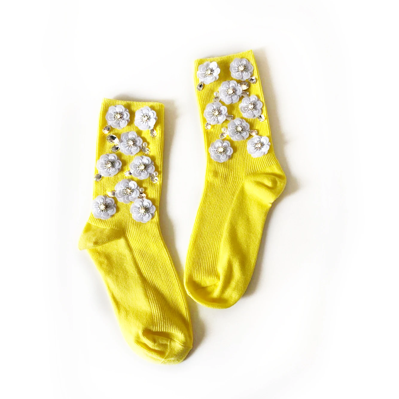 Calcetines Mujer женские носки жемчужные стразы ограниченная распродажа повседневные