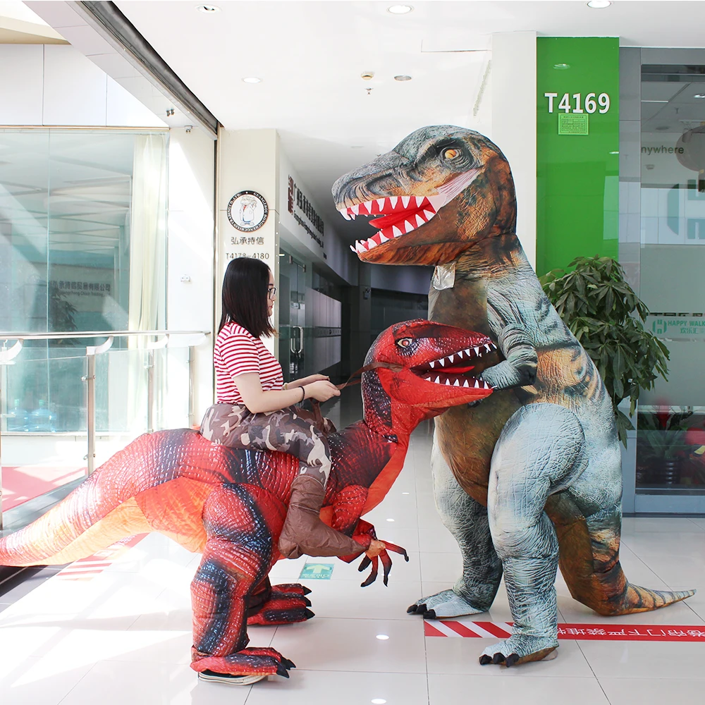 Новейший надувной костюм динозавра T-Rex, Парк Юрского периода, надувной динозавр, карнавальный костюм, костюм на Хэллоуин для женщин и мужчин