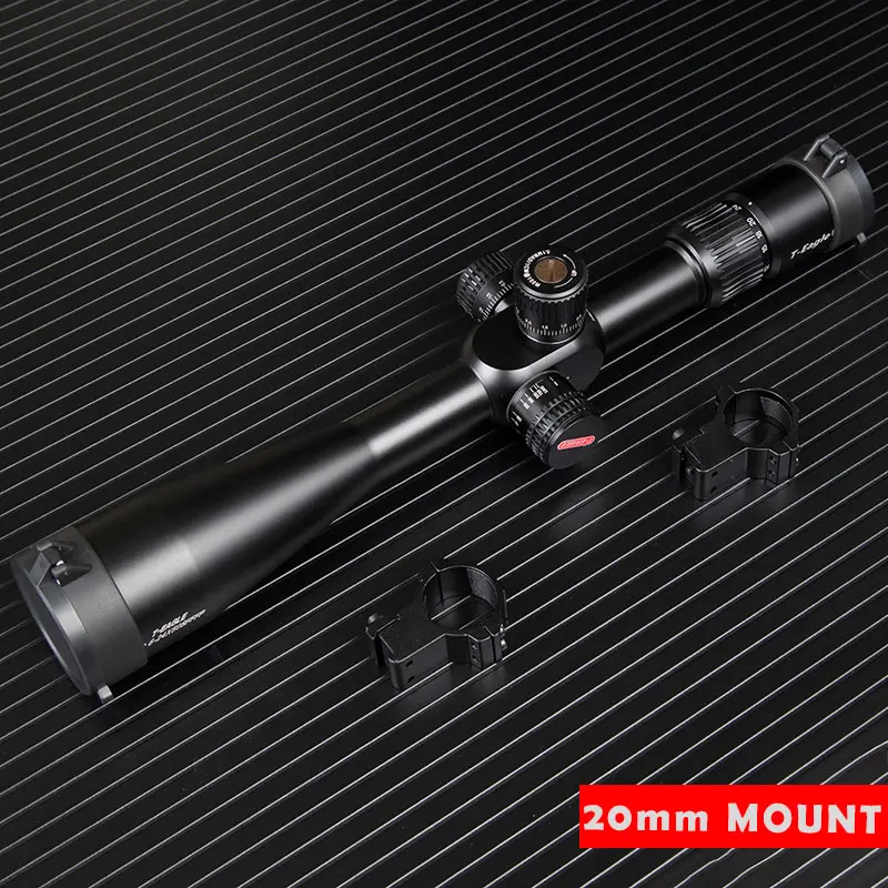 T-Eagle MR SFFFP 6-24x50 охотничий прицел, первый фокусный прицел с духом уровня, тактический дальний прицел для винтовок - Цвет: 20mm Rail