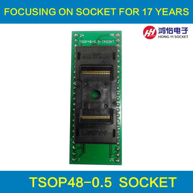 ANDK высокое качество длинный TSOP48 0.5 открытая верхняя структура горит в розетке IC