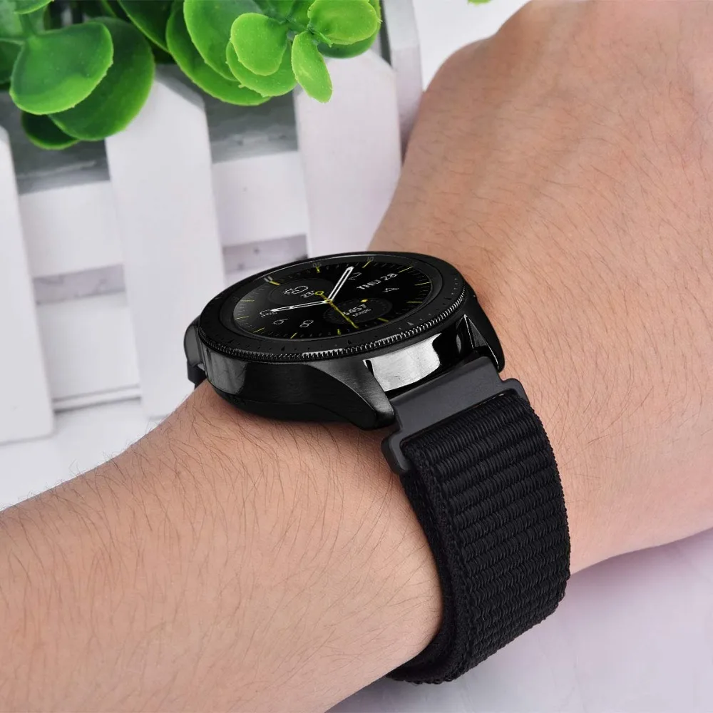 20 мм 22 мм нейлоновый ремешок для спортивных часов для samsung Galaxy Watch Active 46 мм 42 мм магнитный браслет для huawei Watch GT браслет