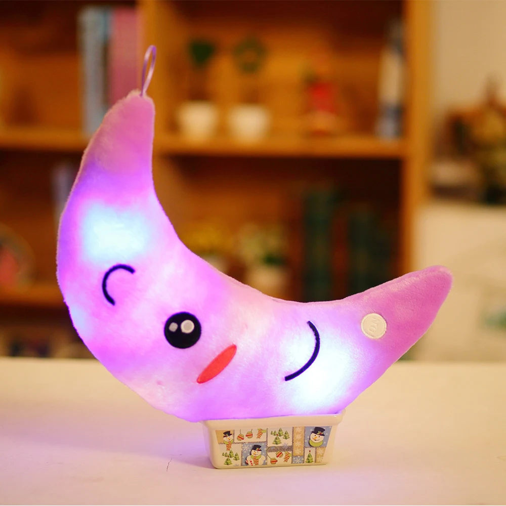 Новые музыкальные Красочный Светодиодный светильник Луна подушка милый сон Led