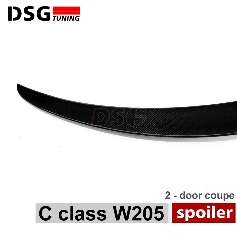 A205 C205 углерода Волокно задний багажник спойлер загрузки для Mercedes C Class w205 2 Дверные