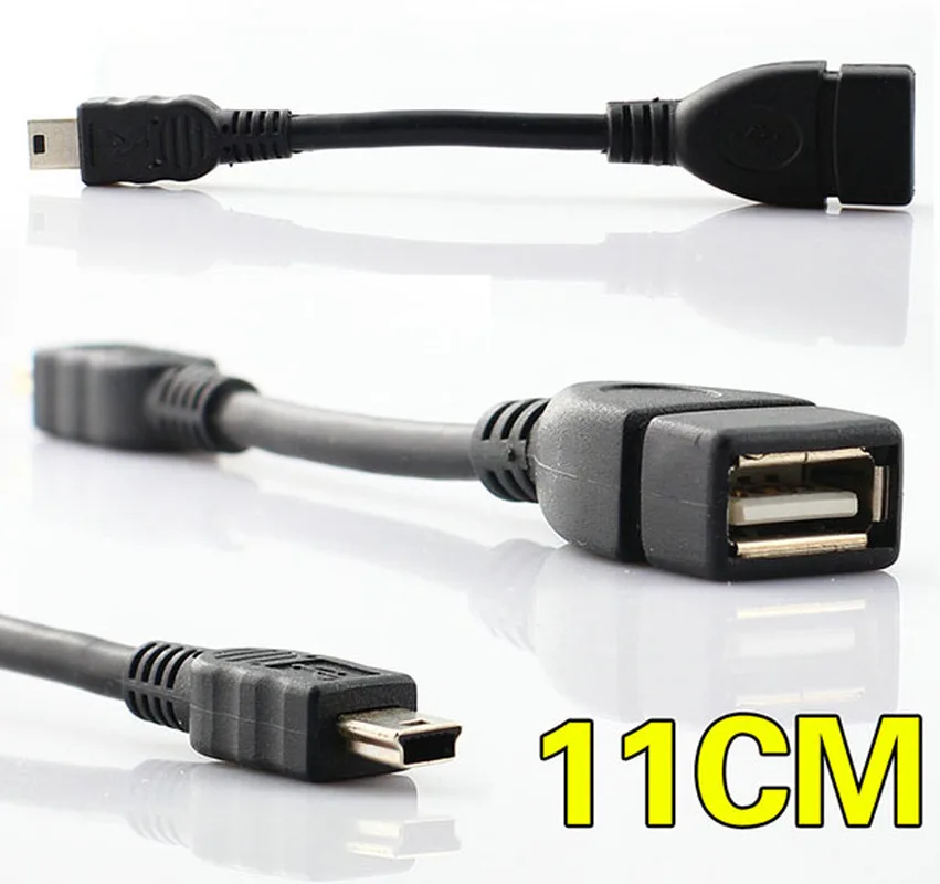 100 шт./лот TUSB USB к mini 5pin T образный интерфейсный хост кабель OTG адаптер 11 см мини usb