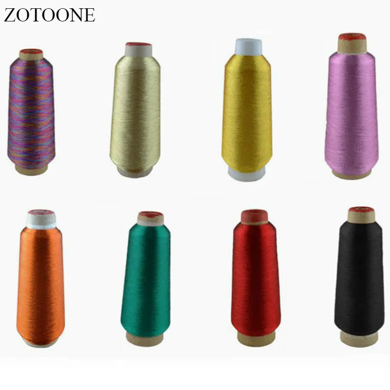 Нить для вышивки ZOTOONE 1 шпуля 3500 м металлик золото 20 цветов|yarn colors|machine embroiderythread for