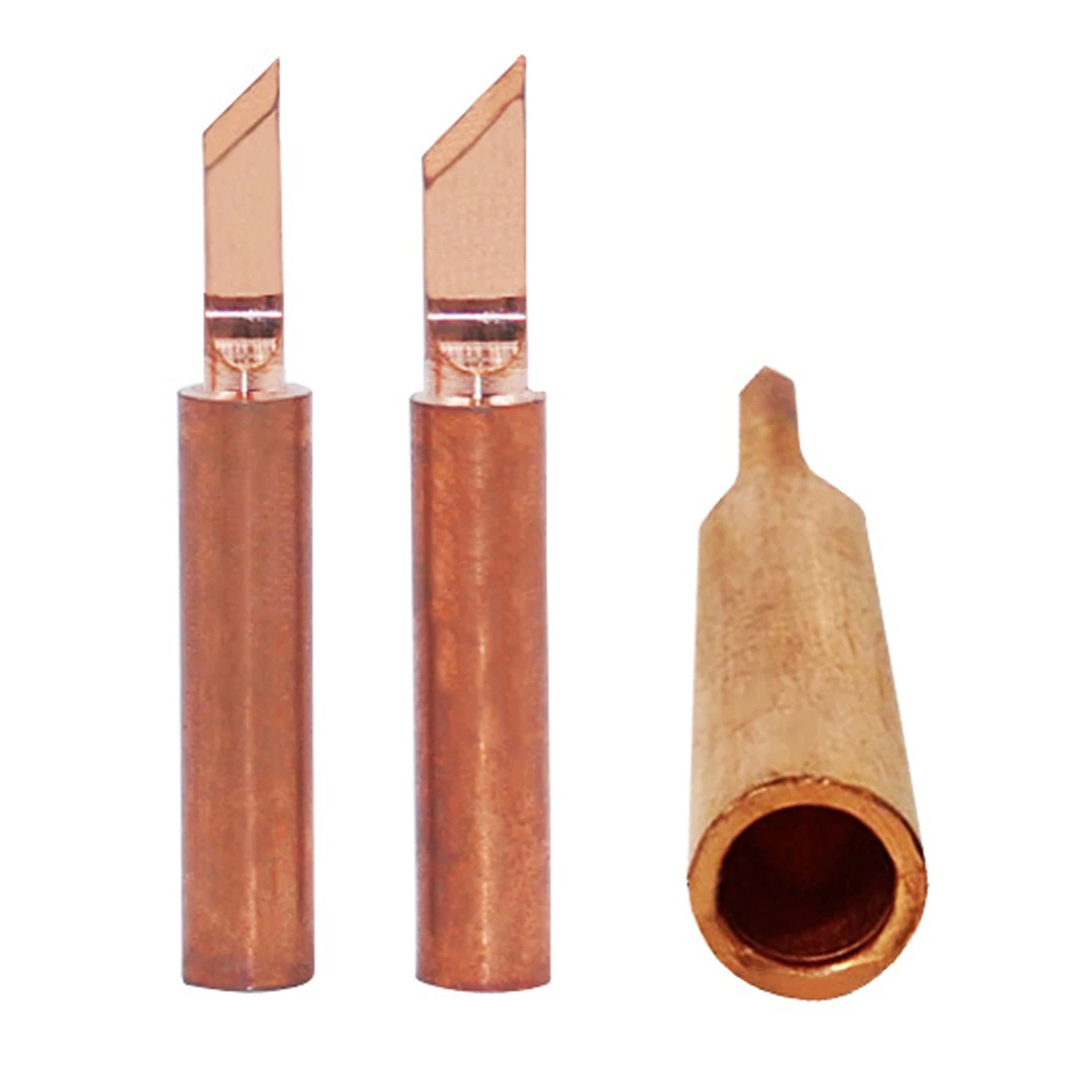 

5 Pcs Copper soldering tips Copper Soldering Iron Tip Lead-free For Soldering Rework Station Soldering Tips