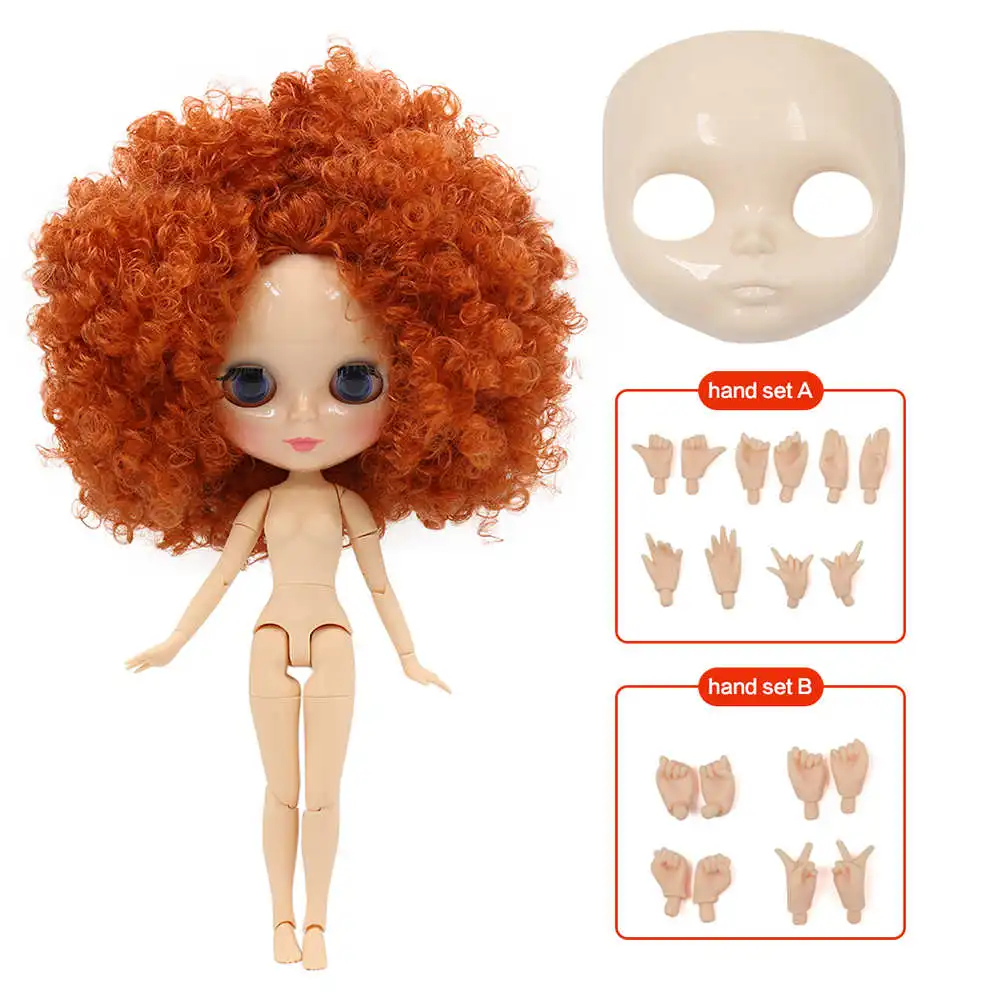 Joint body doll Blyth кукла ледяная фабрика шарнирное тело DIY обнаженные игрушки BJD модные куклы девочка подарок Специальное предложение Горячая Распродажа с лицом оболочки ручной набор A& B - Цвет: Joint body doll
