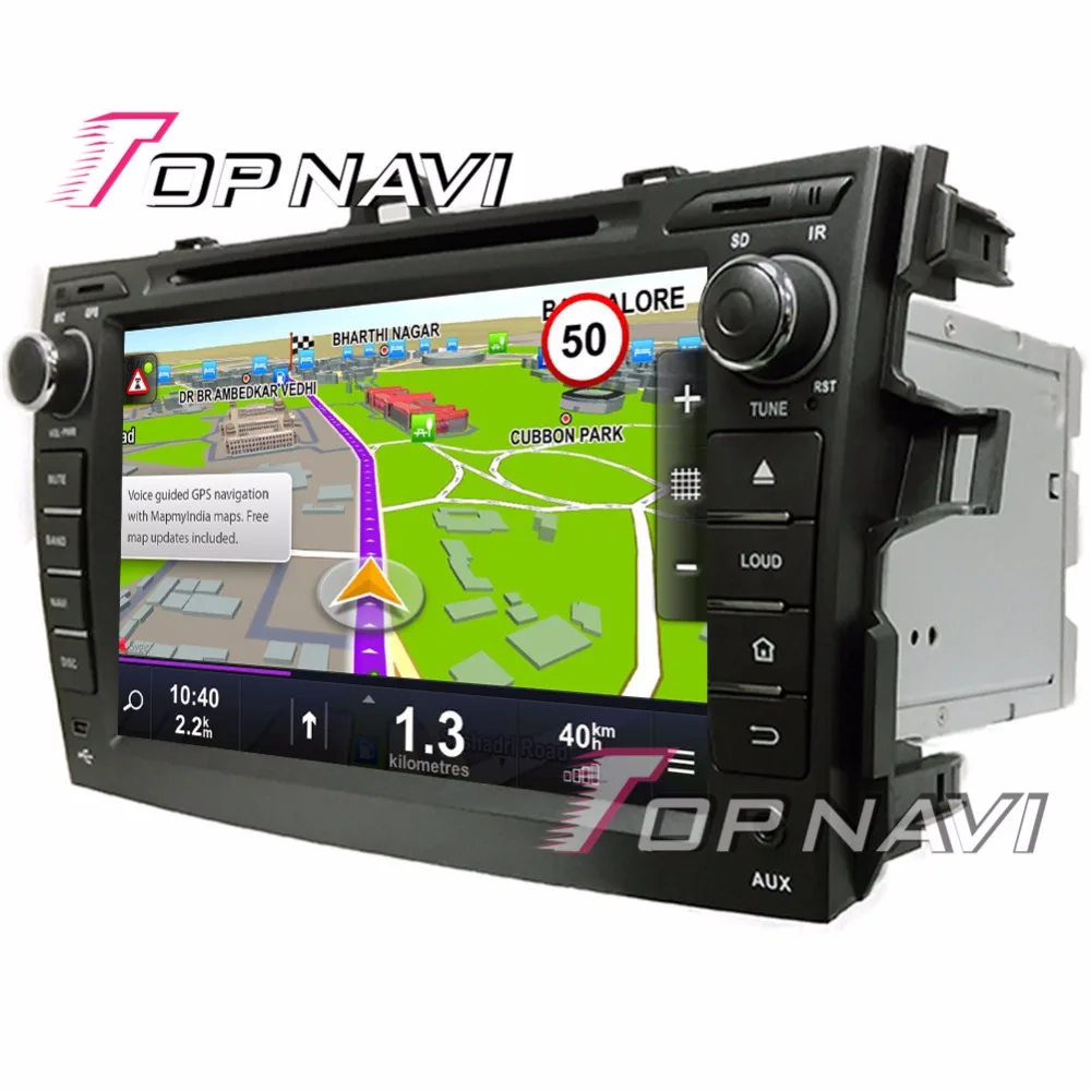 Topnavi 8 ''Android 7.1 Автомобильные видео плееры для Toyota Corolla 2006 2007 2008 2009 2010 2011 Авто GPS