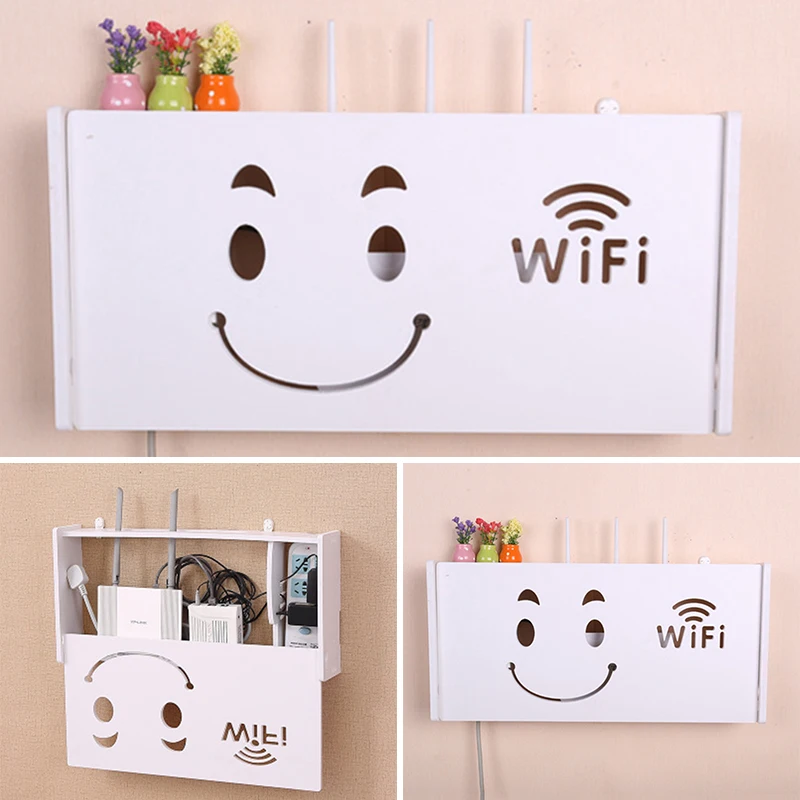 1 шт. беспроводной Wifi маршрутизатор крышка коробка для хранения Пластиковая полка настенный Декор распродажа