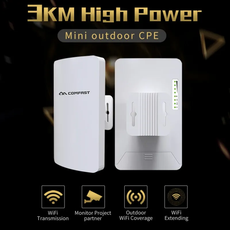 2 шт. Comfast 300 Мбит/с мини открытый беспроводной cpe wifi удлинитель Ретранслятор