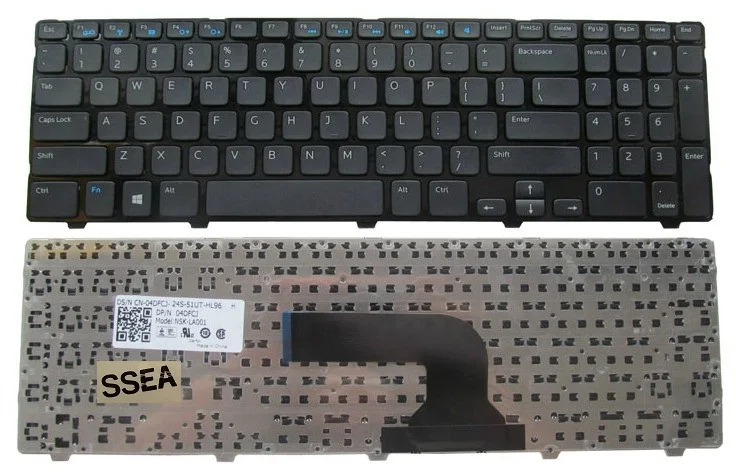 

SSEA New Laptop US Keyboard For DELL insprion 3521 5521 15R-3521 15R-5521