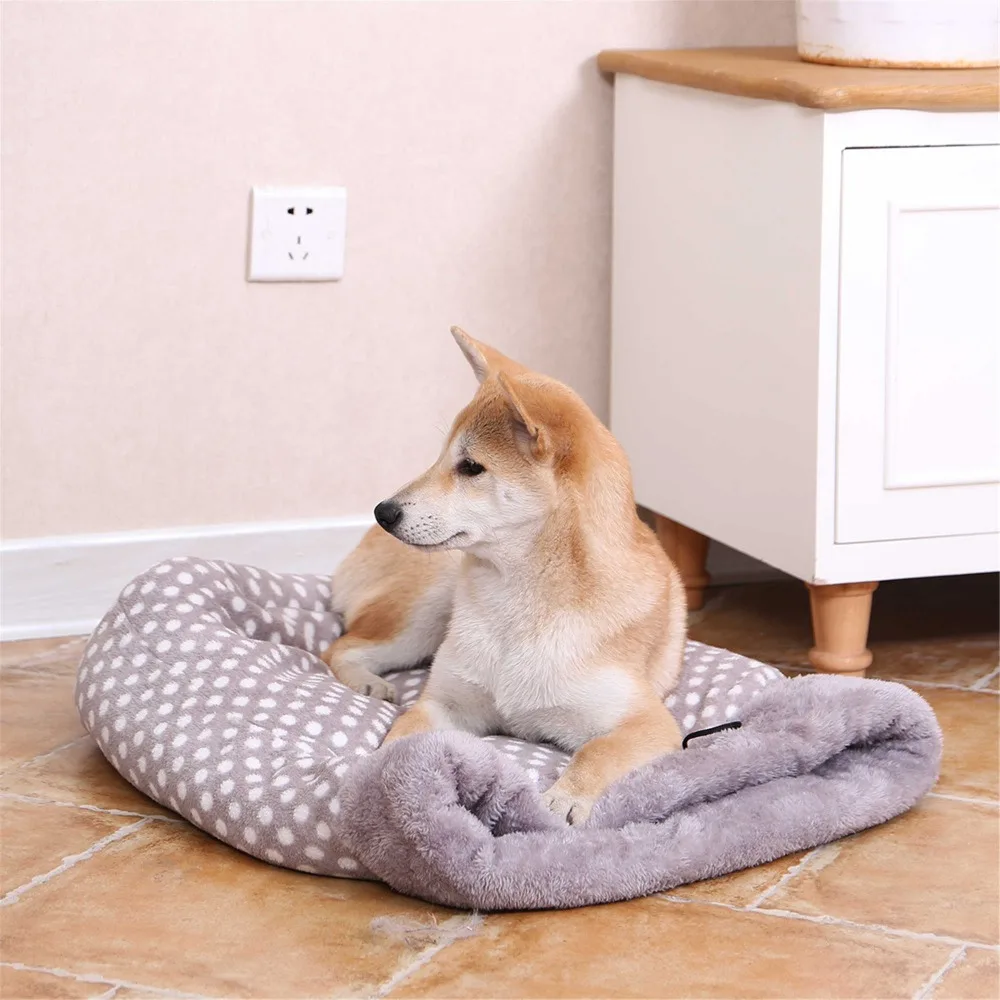 Спальный мешок для кошек, зимний теплый коралловый флис, кровать для кошек, щенок, пещера, кровать для щенков, маленьких собак, чихуахуа, йоркширского кота, коврик, кровать, питомник