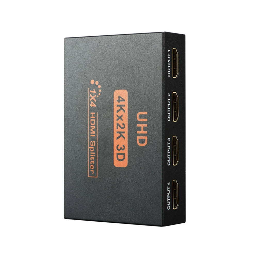 Разветвитель HDMI 1x4 с портом 3D UHD 1080p 4K * 2K 1 вход 4 выхода|Компьютерные кабели и