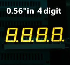 0 56 дюйма 4 бит обычная цифровая трубка желтая светодиодная цифра дисплей 7