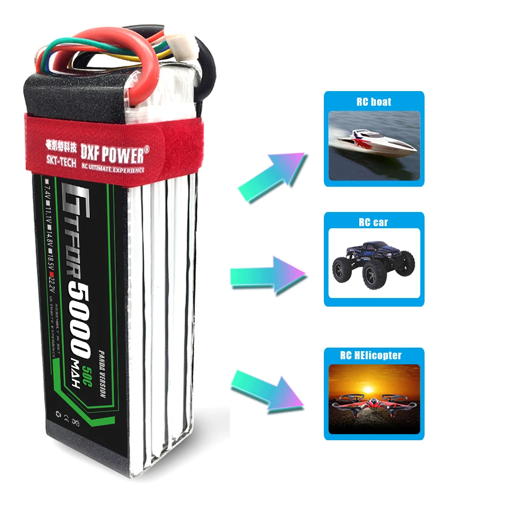 GTFDR 6S 22 2 в 5000 мАч 50C RC Lipo AKKU Max 100C литий полимерный аккумулятор для