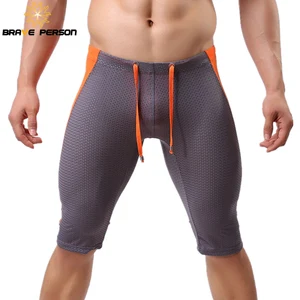 Мужские пляжные шорты BRAVE PERSON, сетчатые дышащие колготки до колен, шорты, пляжная одежда, шорты, мужские плавки
