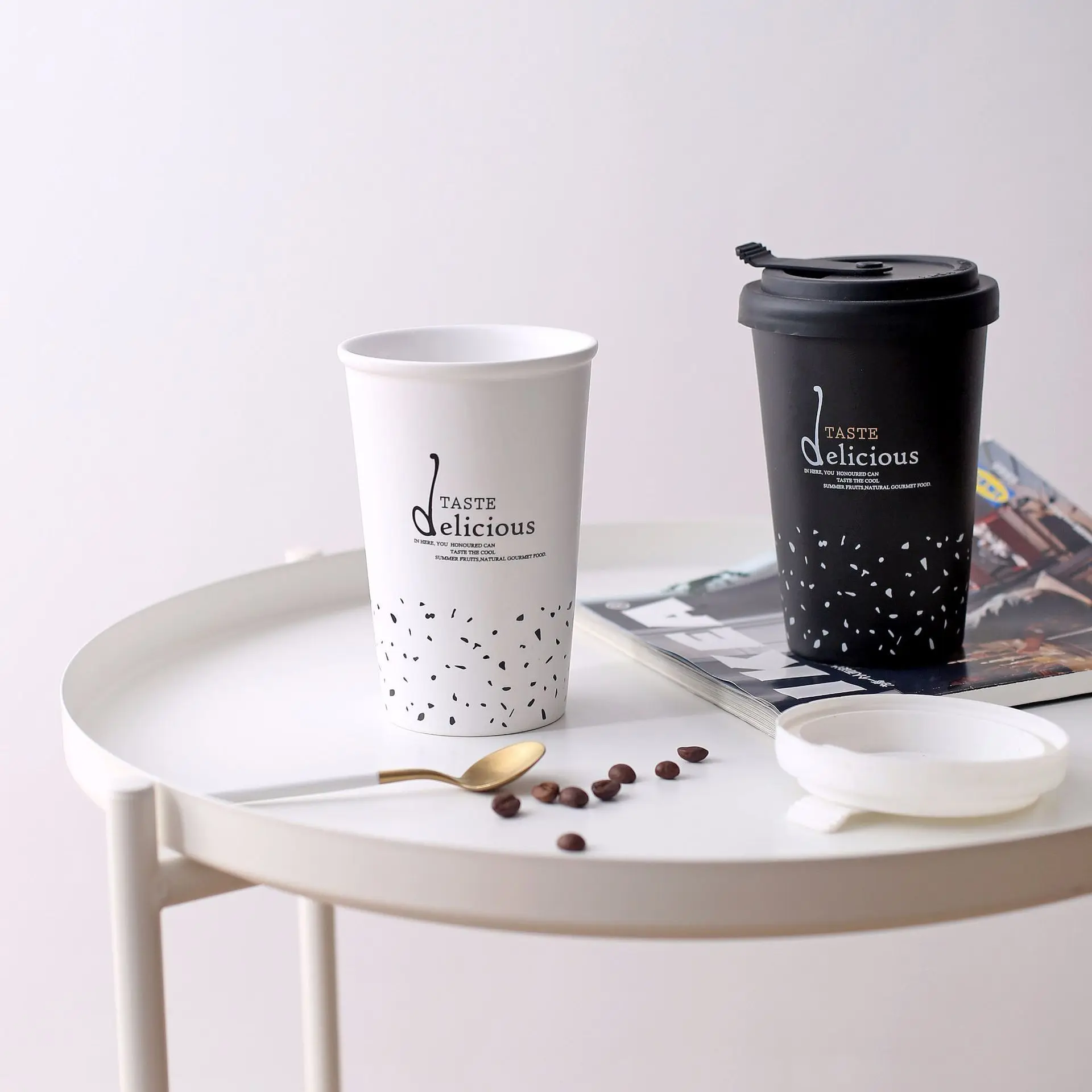 Soffe профессиональная простая керамическая кофейная кружка с крышкой отверстием