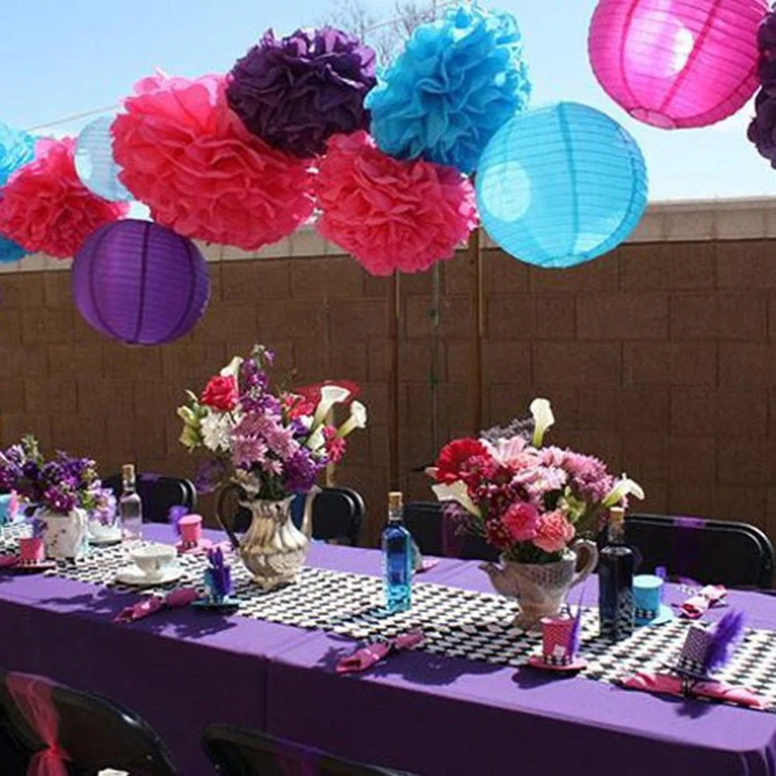 Папиросная бумага Pom Paper Flower Ball Pompom для дома сада свадьбы дня рождения и украшение