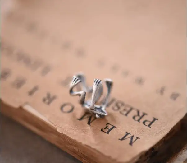 Популярные готические серьги в стиле панк не перфорированные из 100% ного серебра