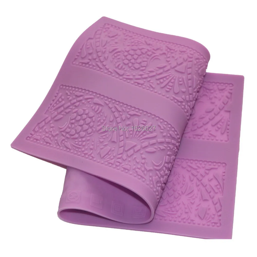 Лидер продаж 2016 новинка силиконовый кружевной коврик для торта помадки