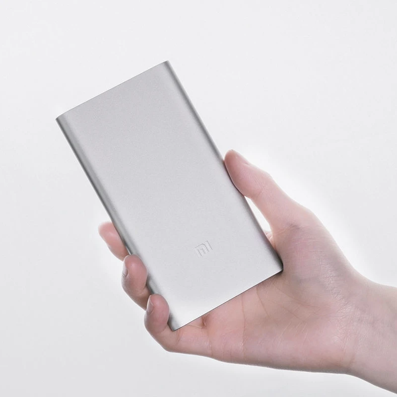 Оригинал Xiao mi 5000mAh power Bank 2 портативное зарядное устройство Тонкий ni bank 5 V/2.1A