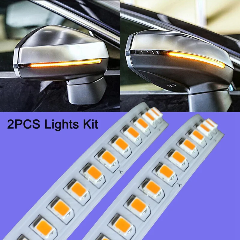 2 шт. Amper последовательный светодиод Боковое Зеркало поворотные сигнальные огни