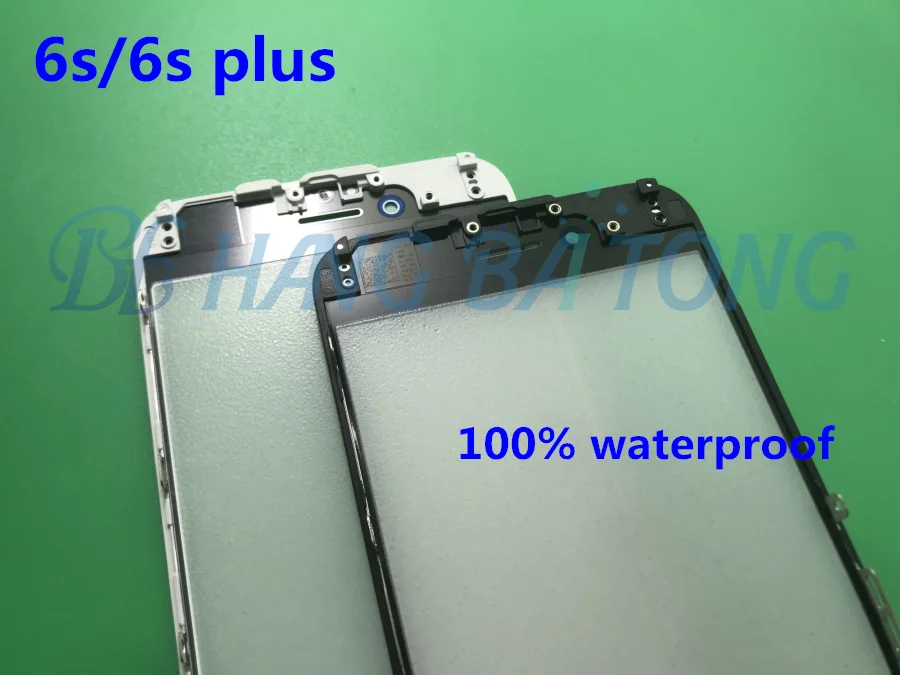 100 шт./лот стекло для переднего экрана холодного Пресса со средней рамкой iPhone 6 s/6 s
