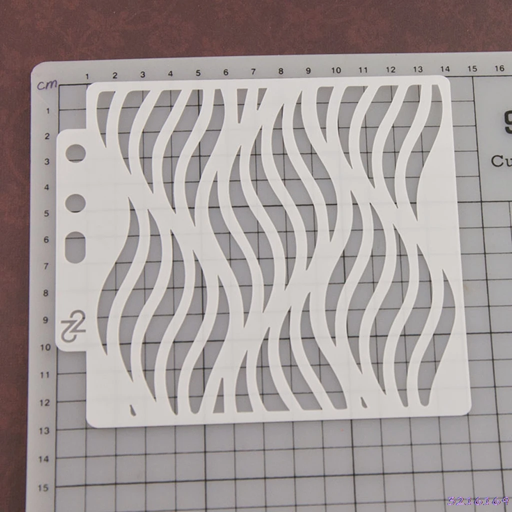 Волнистые DIY трафареты шаблон живопись Скрапбукинг тиснение штамповка альбом
