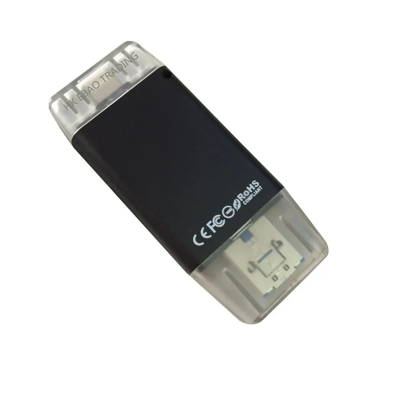 Все в 1 кардридер i Flash usb2.0 2 слота USB для iPhone 7 6 Plus 5 5S ipad 4 air mini 3 Android OTG телефонов|usb