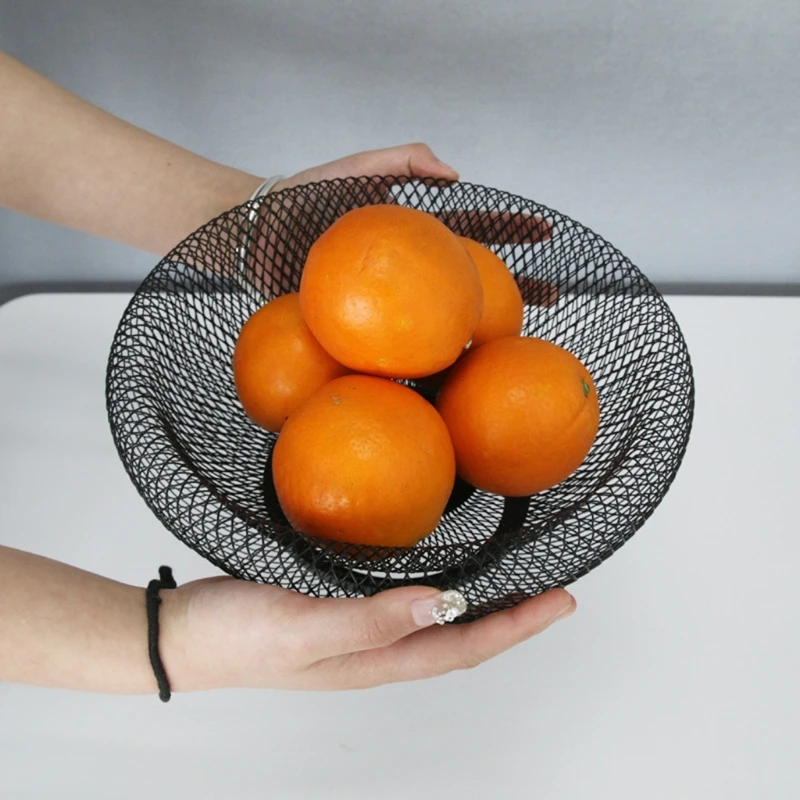 

Popular Metal Fruit Vegetable Storage Bowls Kitchen Egg Baskets Holder Nordic Minimalism Style A816