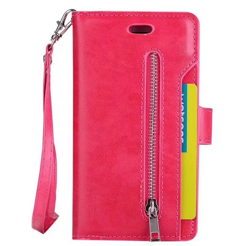 Чехол на молнии для iphone 6 S чехол кошелек с 9 отделениями карт кожаный флип s 7 8 Plus