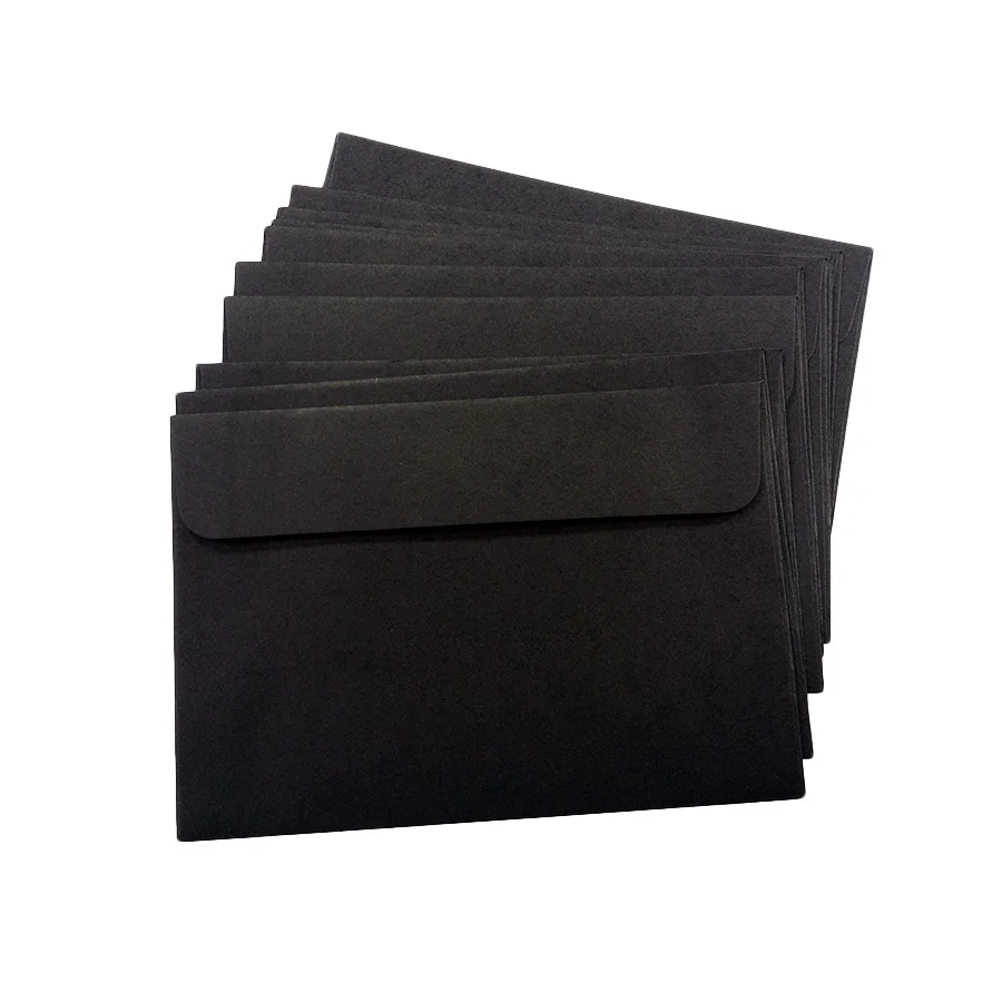 Black 100 шт./лот винтажные пустые Канцелярские конверты DIY Многофункциональные подарочные конверты оптом - Цвет: Black
