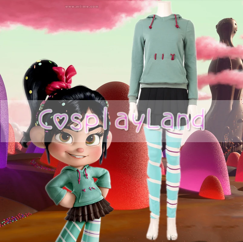 Женский костюм для косплея юбка-худи и штаны Ральф разбивает интернет-крушение