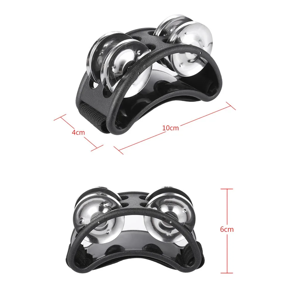 Ножной Тамбурин 2 набора металлических колокольчиков с гитарой аксессуар для